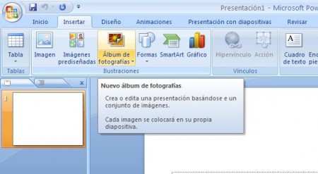 album de fotos en PowerPoint