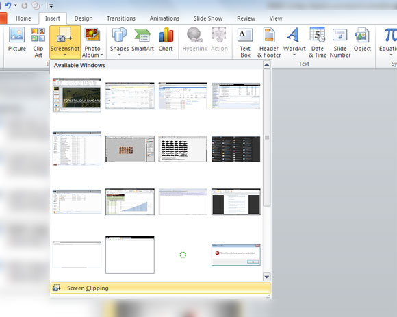Cómo hacer una captura de pantalla para PowerPoint