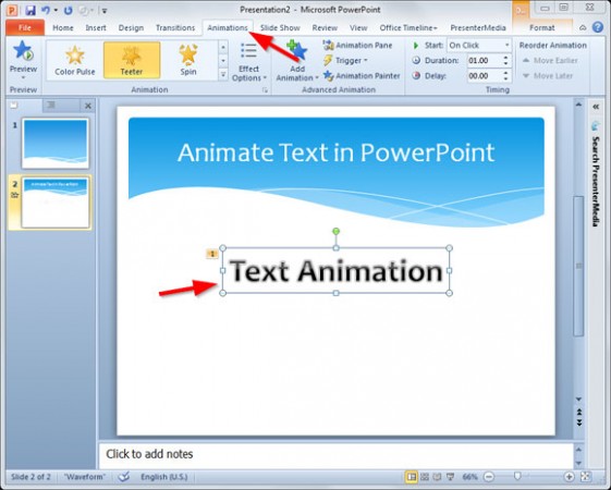 Cómo animar el texto en PowerPoint .PPT - Plantillas Power Point