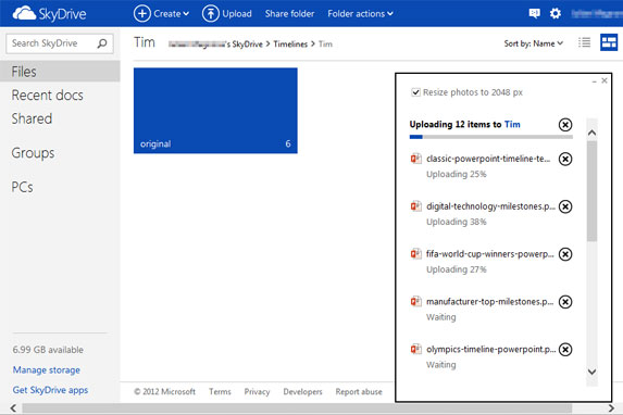 Skydrive con nueva interface metro y 7gb de espacio en la nube