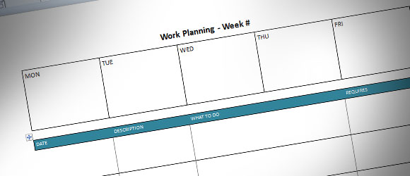 Plantilla de Planificación Semanal para Microsoft Word