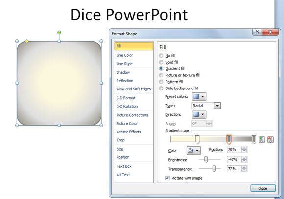 Cómo hacer unos dados en PowerPoint utilizando formas Plantillas Power Point