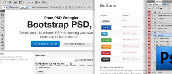 Plantilla Bootstrap PSD de Twitter para Photoshop