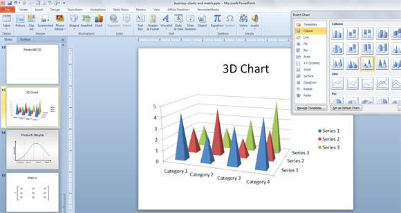 gráficos 3d powerpoint 