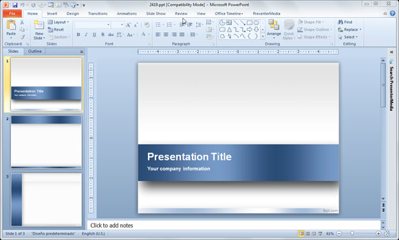 plantilla powerpoint azul