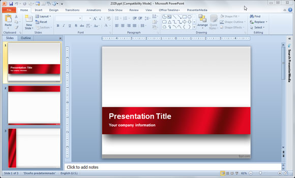 plantilla powerpoint roja