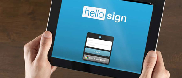 HelloSign para firmar documentos - notebook con aplicación