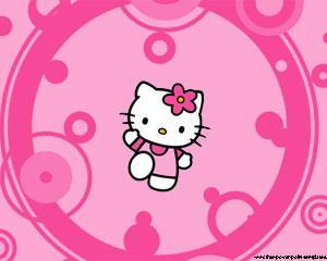 Hello Kitty Pink Background PPT