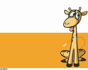 Giraffe cartoon power point template