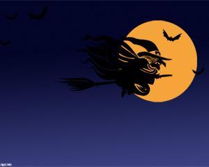 Bruja de Halloween PPT PPT Template